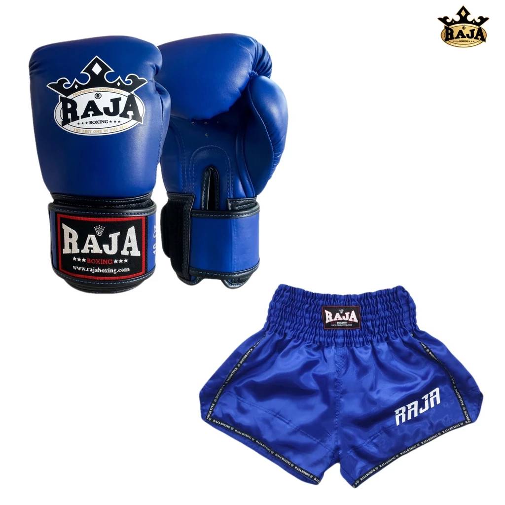 Raja Gloves - Classic Series Short Combo Blue - KICKPUNCHELBOW