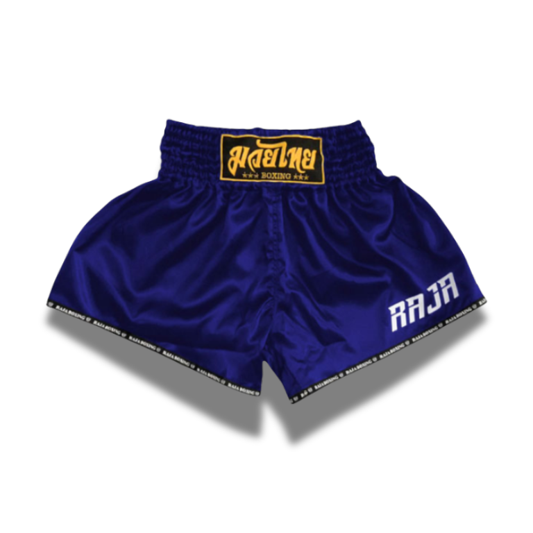 RAJA MuayThai Shorts - Classic Satin Navy Blue