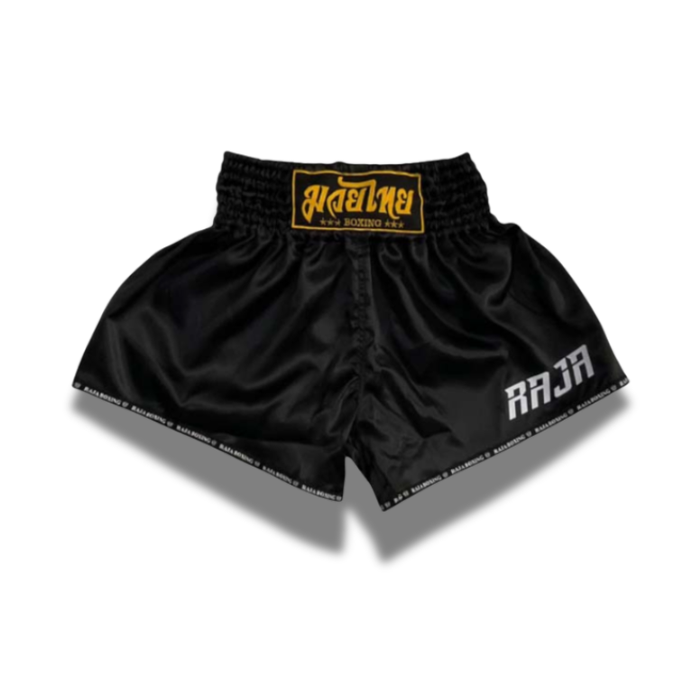 RAJA MuayThai Shorts - Classic Satin Black