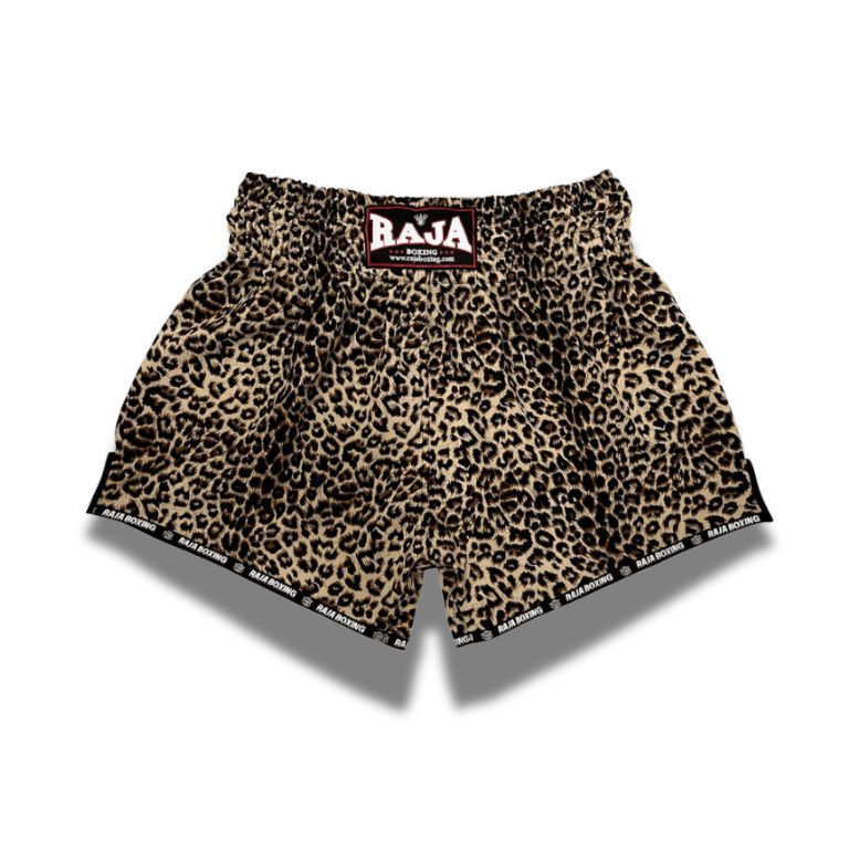 Raja Muay Thai Fancy Shorts - Leopard Yellow