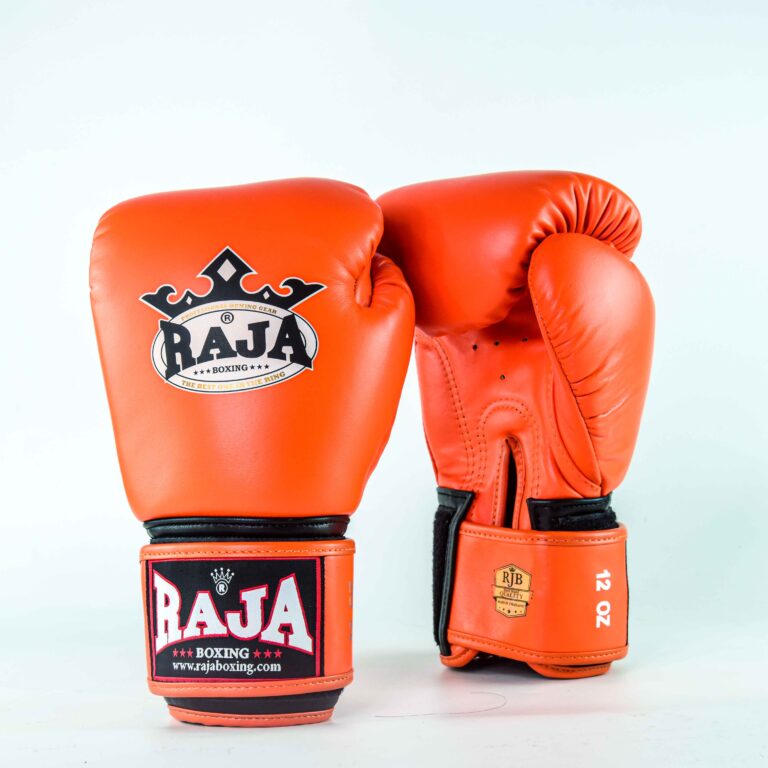 Raja Gloves - Authentic Leather Orange - KICKPUNCHELBOW