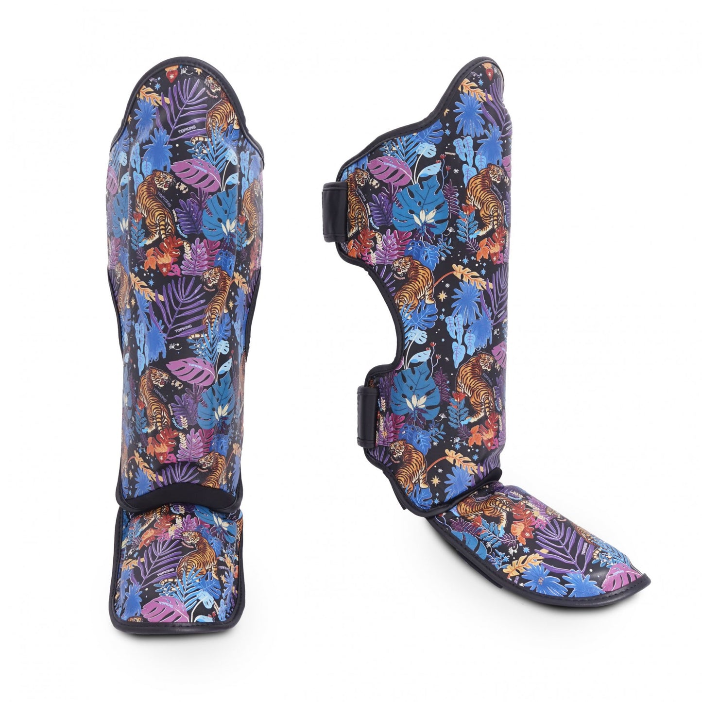 Top King Shin Guards Wild Tiger Black - KICKPUNCHELBOW