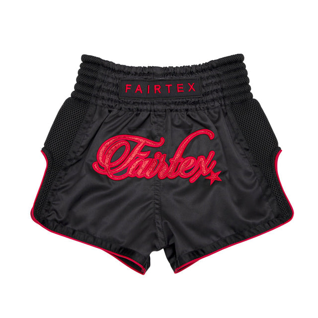 Fairtex Kids Muay Thai Shorts - BSK2104 "MIDNIGHT RED" - KICKPUNCHELBOW
