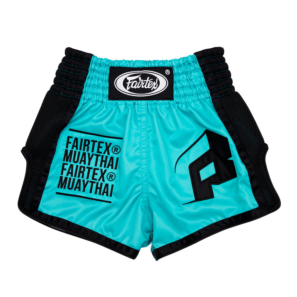 Fairtex Kids Muay Thai Shorts - BSK2107 "TURQUOISE" - KICKPUNCHELBOW