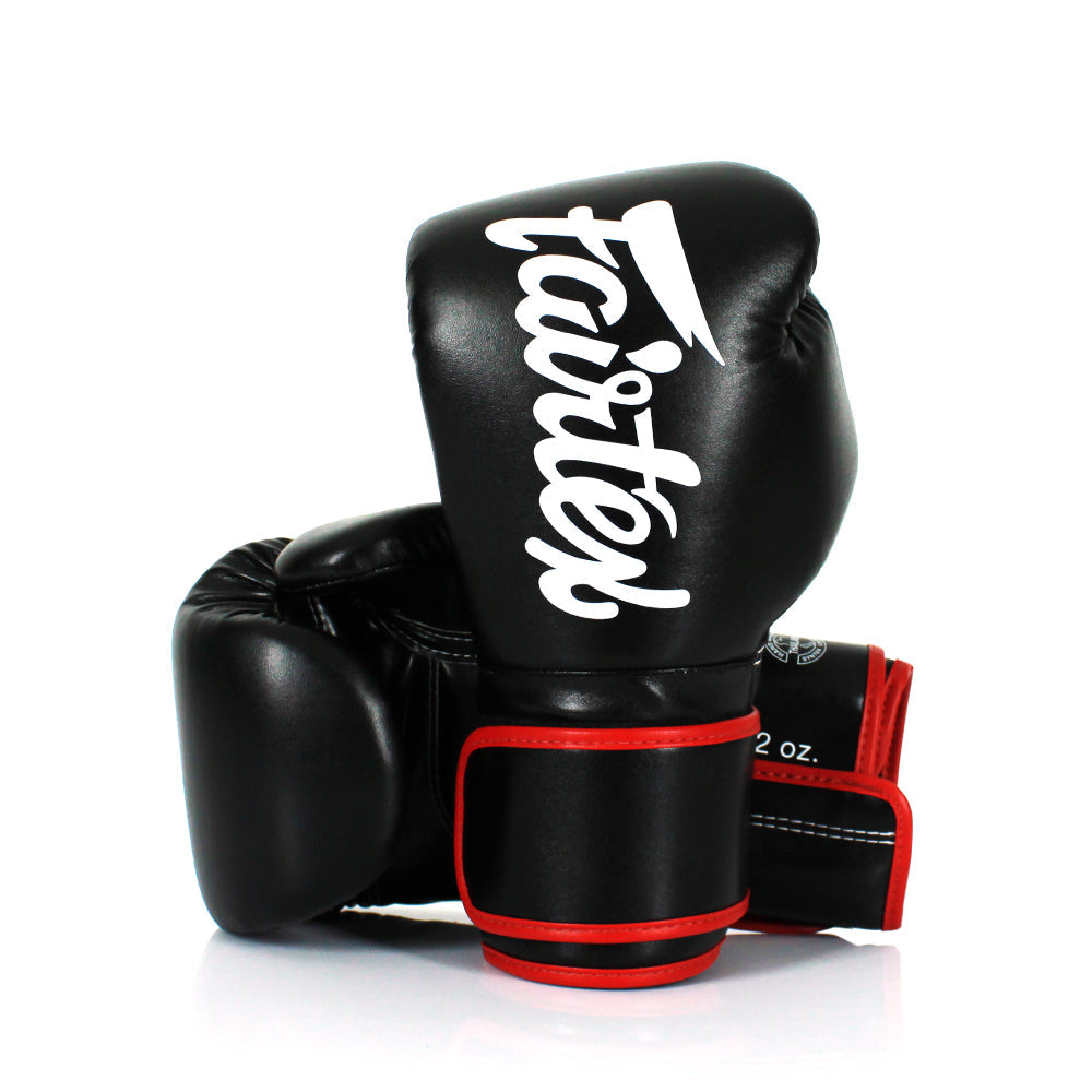 Fairtex Kids Muay Thai Microfiber Gloves - Black - KICKPUNCHELBOW