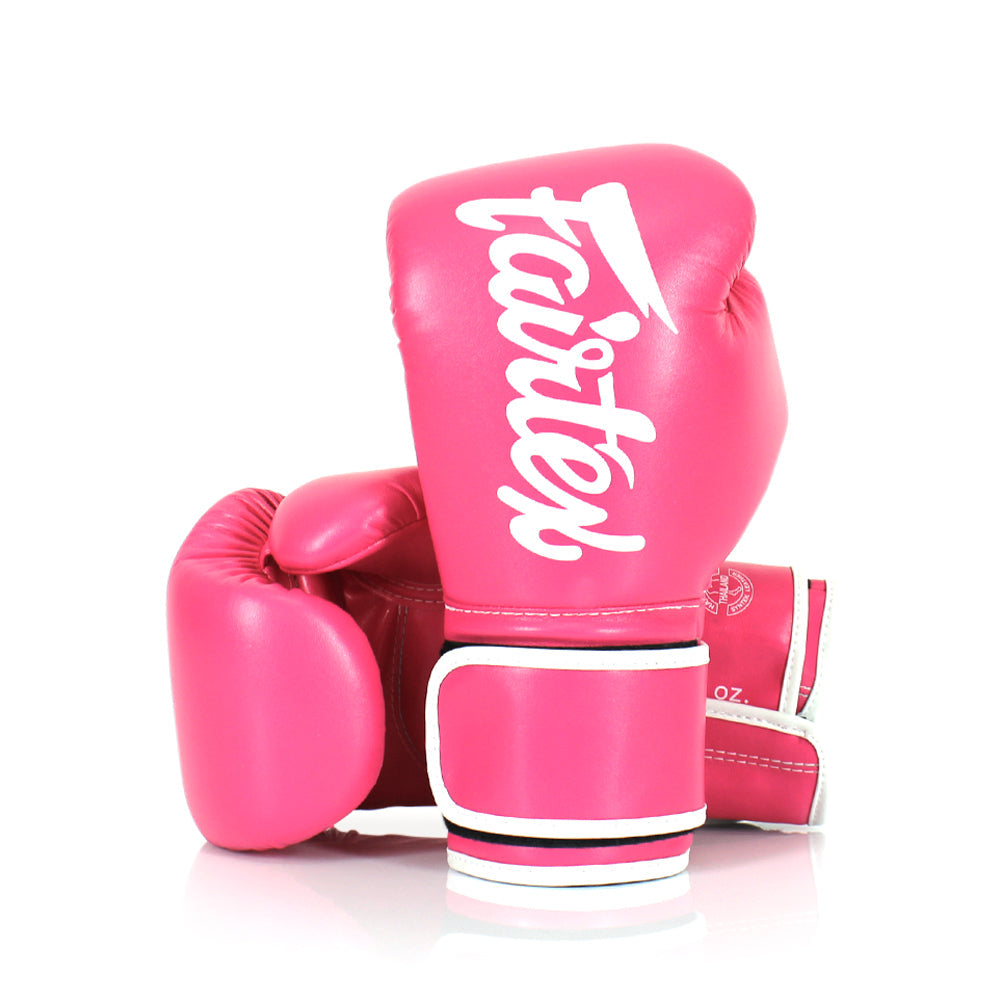 Fairtex Kids Muay Thai Microfiber Gloves - Light Pink - KICKPUNCHELBOW