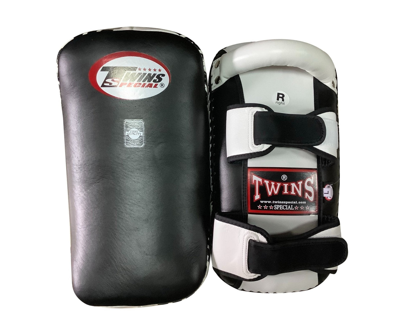 Twins Special Thai Pads KPL10 Black/White - KICKPUNCHELBOW