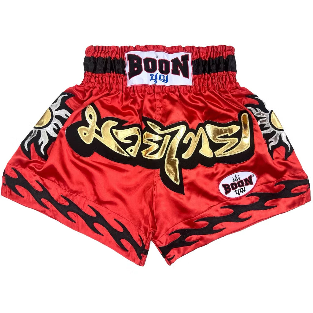 Boon Muay Thai Shorts MT25 - Red Sun