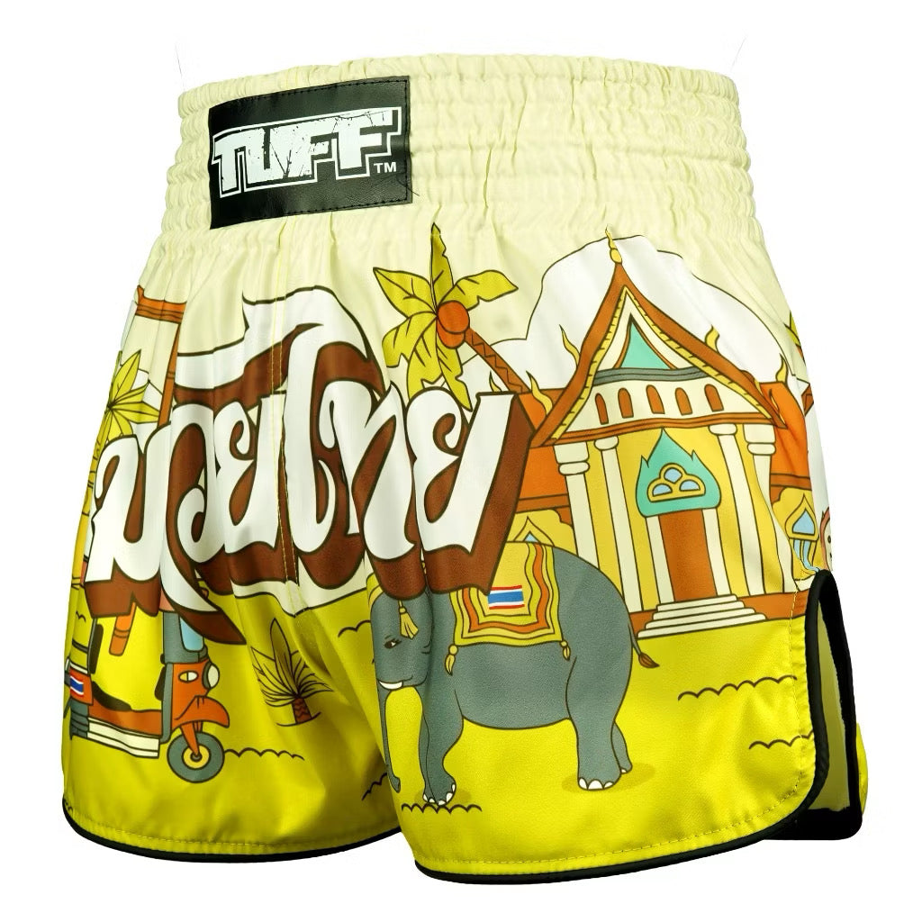 Tuff Muay Thai Shorts - Amazing Thailand Yellow