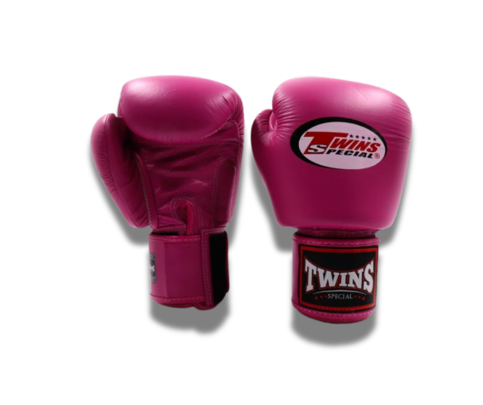 Twins Special BGVL3 Velcro Boxing Gloves Dark Pink