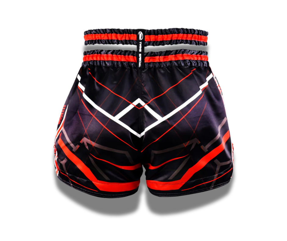 Twins Muay Thai Shorts -TBS-Racing Black Red