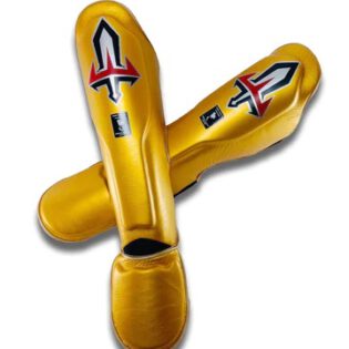 Arwut Muay Thai Leather Shin Guards SG3 Gold
