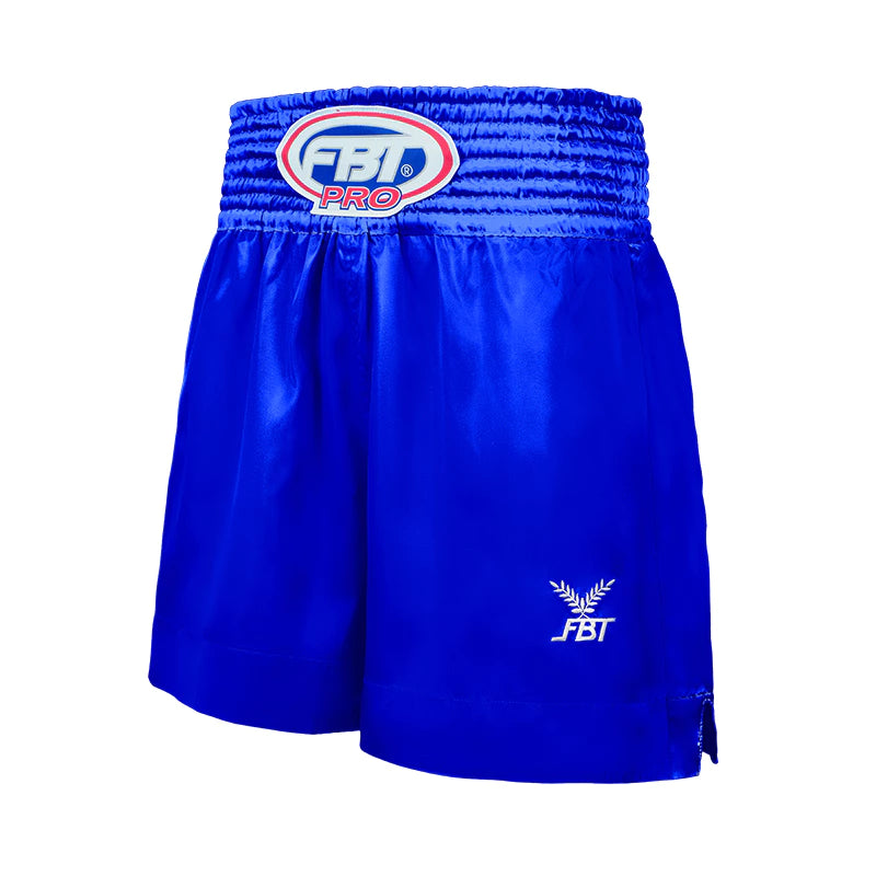 FBT Shorts Nak Muay Retro Boxer Silk Blue