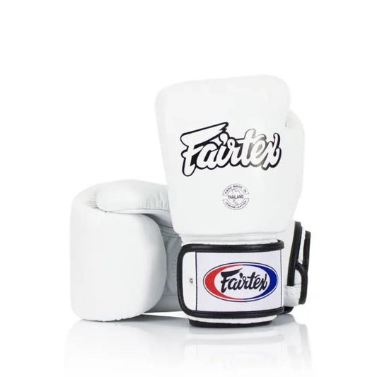 Fairtex Gloves - Universal Tight-Fit Design White - KICKPUNCHELBOW