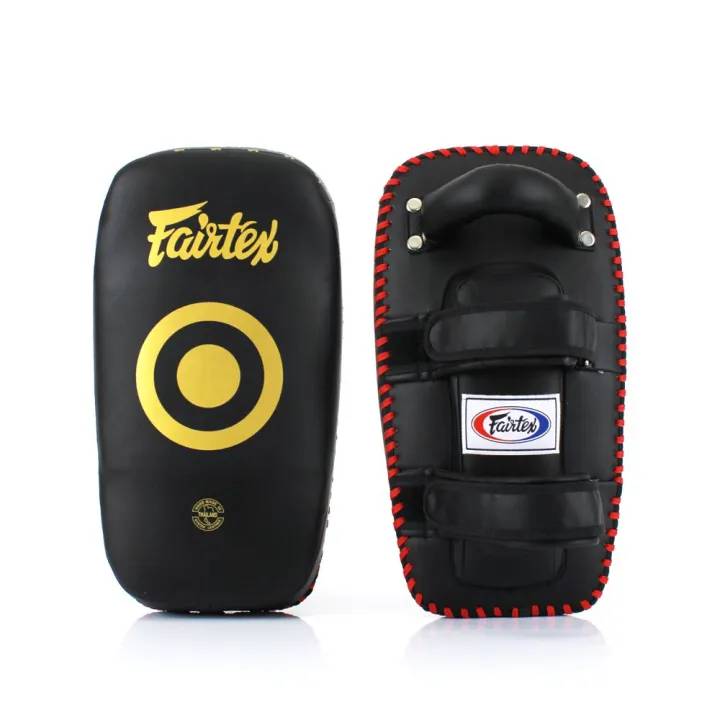 Fairtex Kicking Pads KPLC5 Black/Gold ( Micro Fiber) - KICKPUNCHELBOW