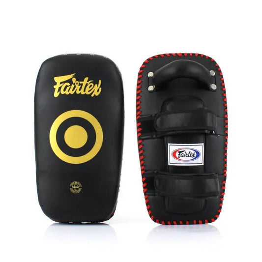 Fairtex Kicking Pads KPLC5 Black/Gold ( Micro Fiber) - KICKPUNCHELBOW