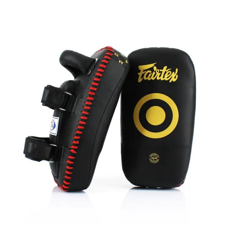 Fairtex Kicking Pads KPLC5 Black/Gold ( Micro Fiber) - KICKPUNCHELBOW