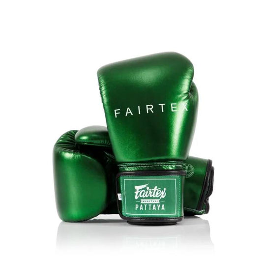 Fairtex Gloves Metallic Design Green - KICKPUNCHELBOW