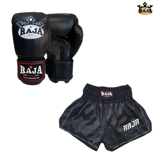 Raja Gloves - Classic Series Short Combo Black - KICKPUNCHELBOW