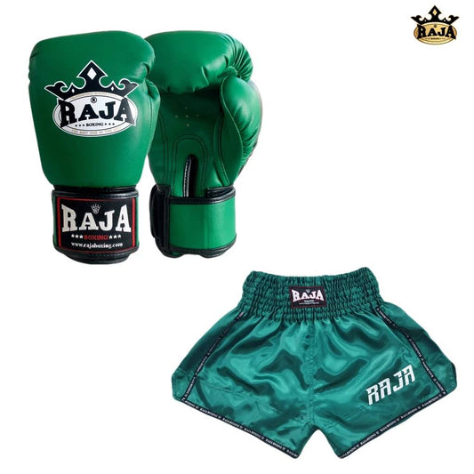 Raja Gloves - Classic Series Short Combo Green - KICKPUNCHELBOW