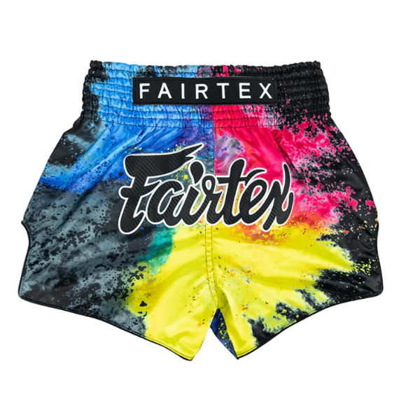 Fairtex Muay Thai Shorts - Acid Jazz (Black) - KICKPUNCHELBOW