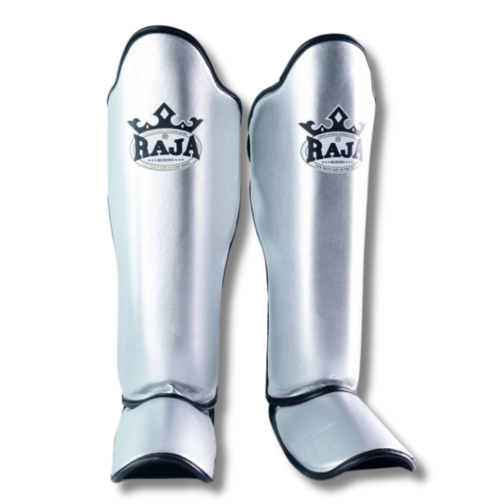 Raja Boxing - Shin Guards - Microfibre SG1 -Sliver