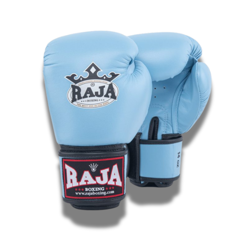 Raja Boxing - Velcro boxing Gloves- Microfibre - RBGV1 -Beby Blue