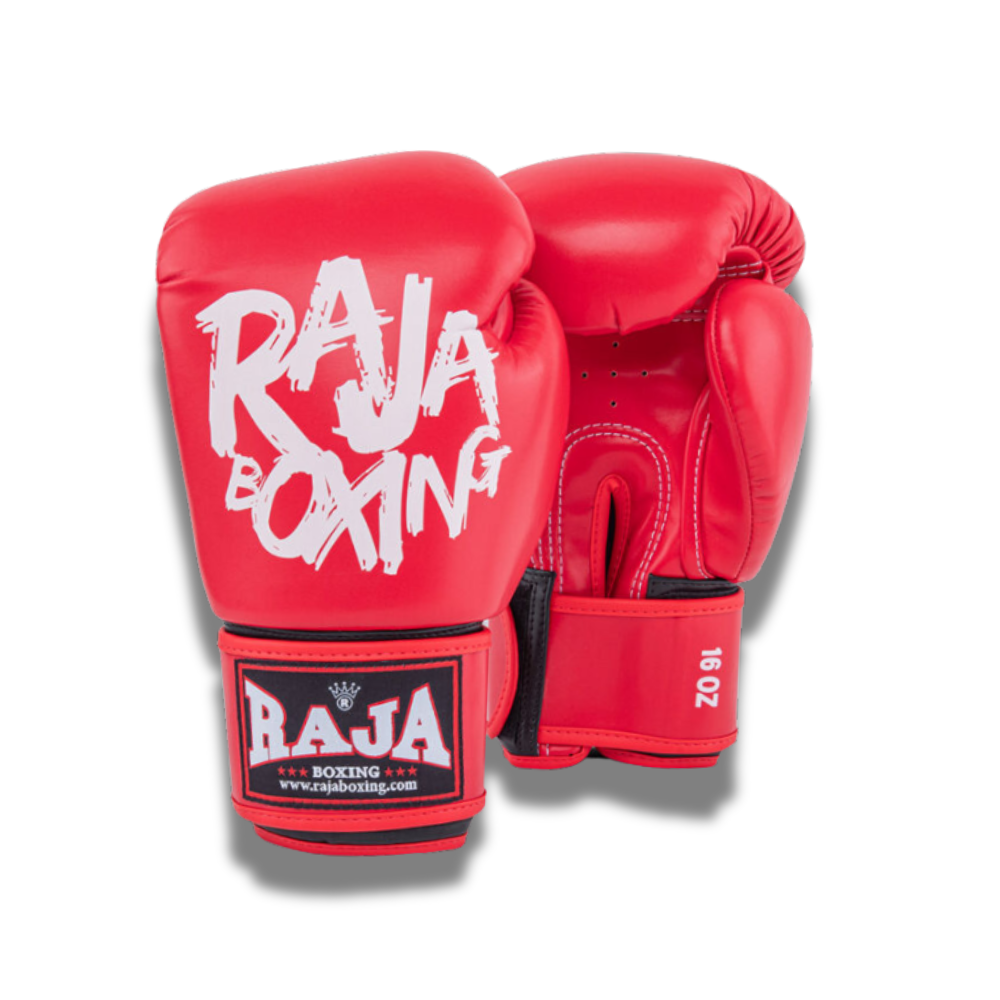 Raja boxing - Velcro boxing Gloves - Microfibre - Graffiti - Red