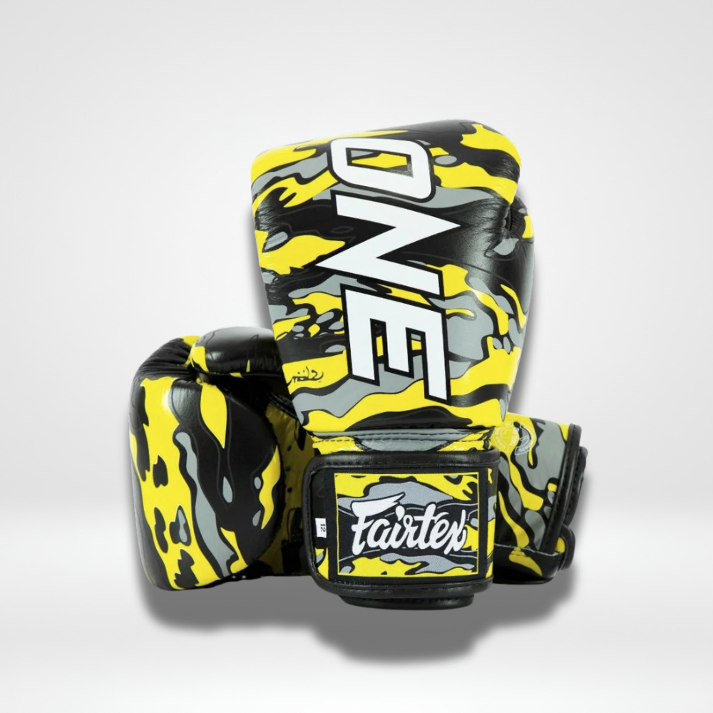 Fairtex - Velcro Boxing Gloves - x ONE x Mr. Sabotage - Blue