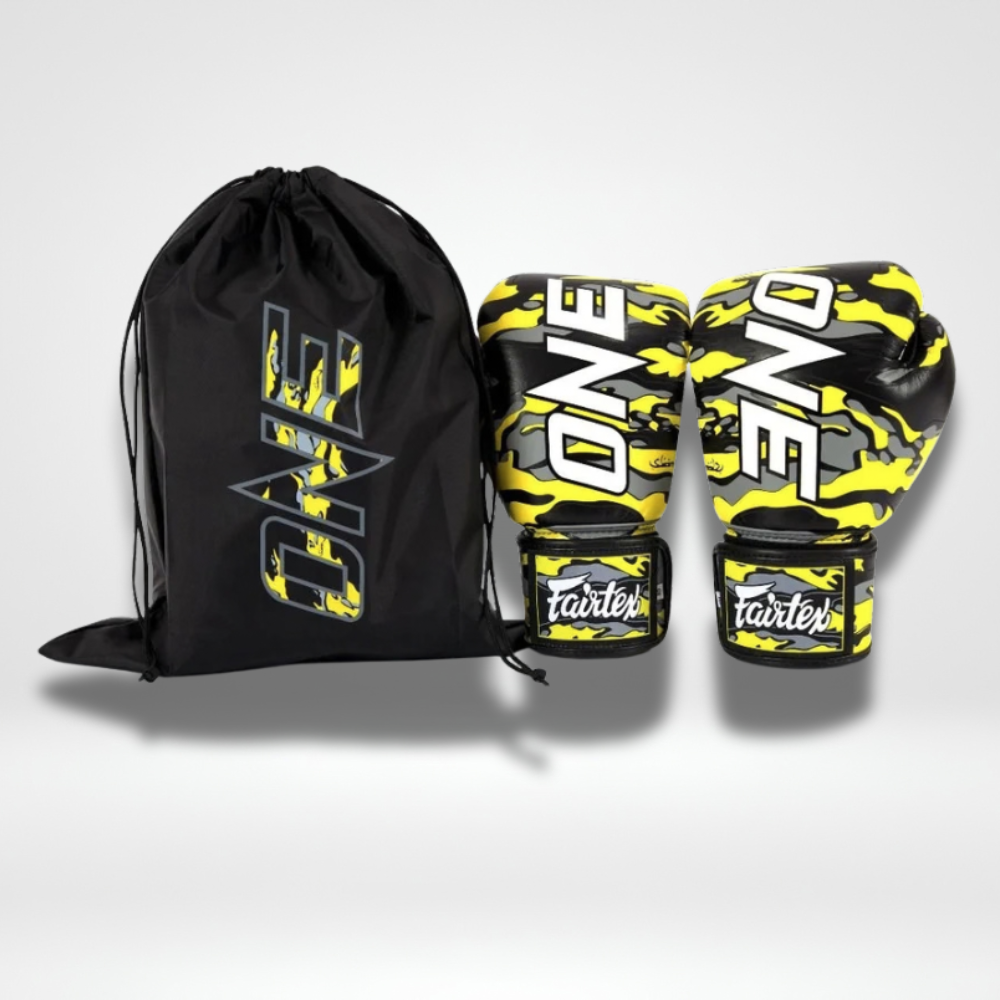 Fairtex - Velcro Boxing Gloves - x ONE x Mr. Sabotage - Blue