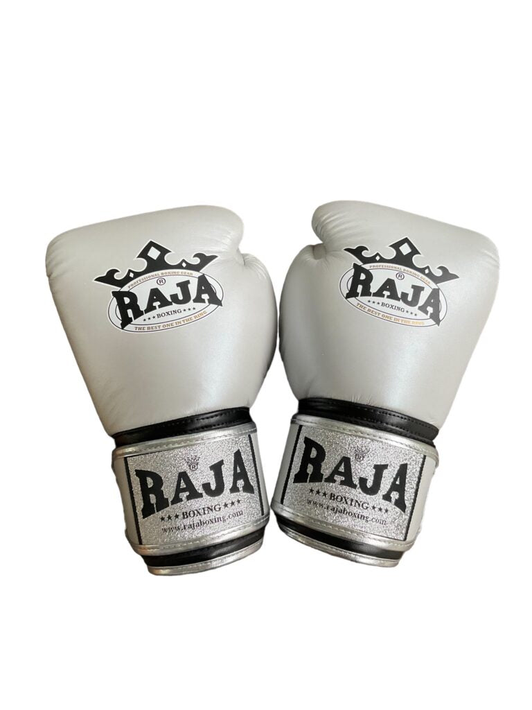 Raja Gloves - Authentic Leather Silver - KICKPUNCHELBOW