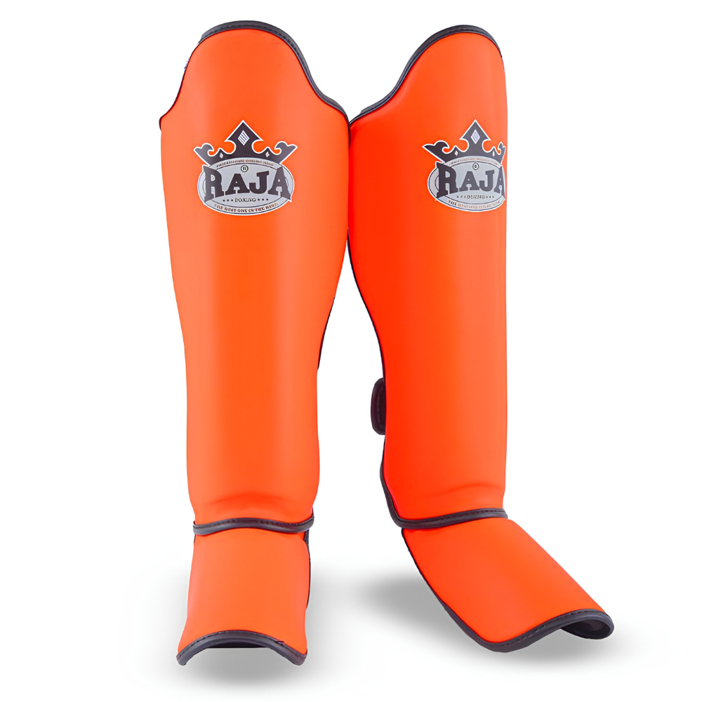 Raja Boxing - Shin Guards - Microfibre SG1 -Orange