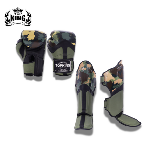 Top King Sparring Set Camo Green - KICKPUNCHELBOW