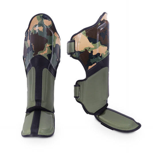 Top King Shin Guards Camo Green - KICKPUNCHELBOW