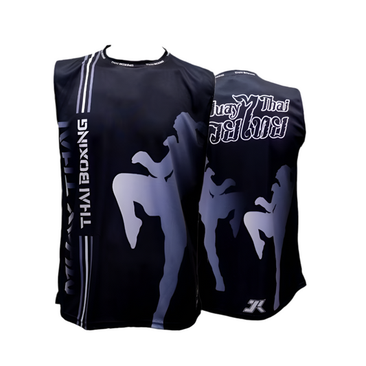 Muay Thai Training Singlets - Muay Thai Black - KICKPUNCHELBOW
