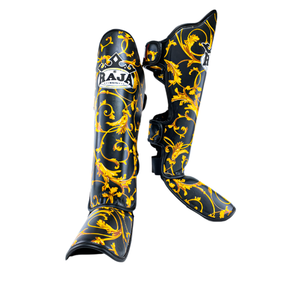 Authentic Leather Raja Shin Guards - Baroque