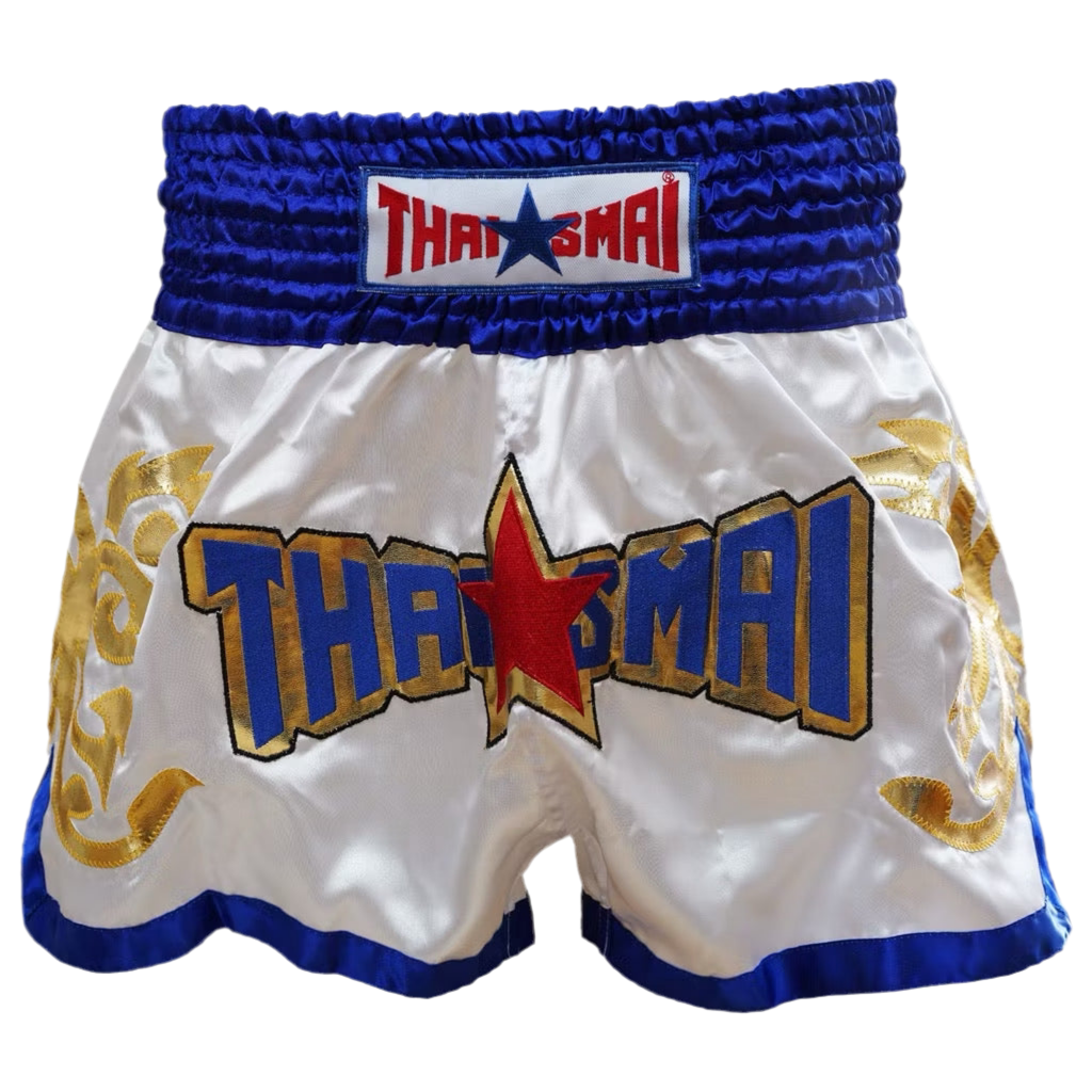 Thaismai Satin shorts - BS-1160 White / Blue