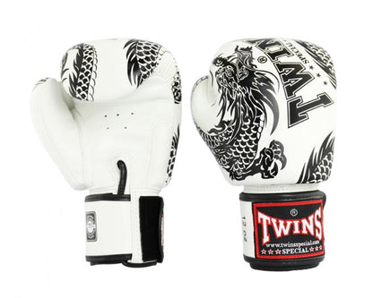 Twins Gloves - Dragon Twins White - KICKPUNCHELBOW