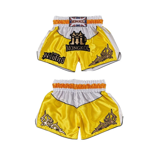 Mongkol Muay Thai Shorts - Big Logo Yellow