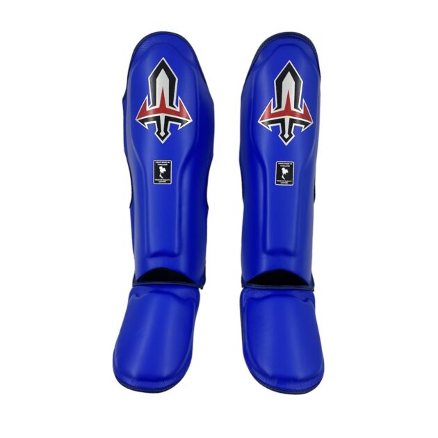 Arwut Muay Thai Leather Shin Guards SG3 Blue