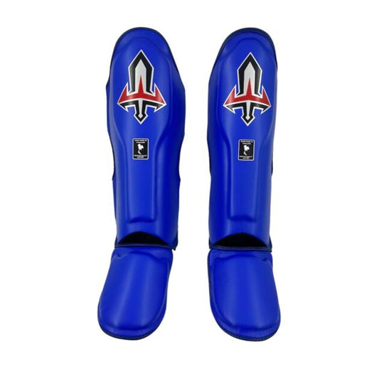 Arwut Muay Thai Leather Shin Guards SG3 Blue