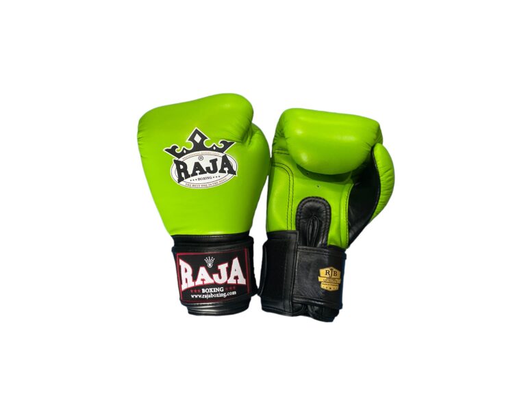Raja Boxing - Velcro boxing Gloves- Microfibre - RBGV1-Neon Green