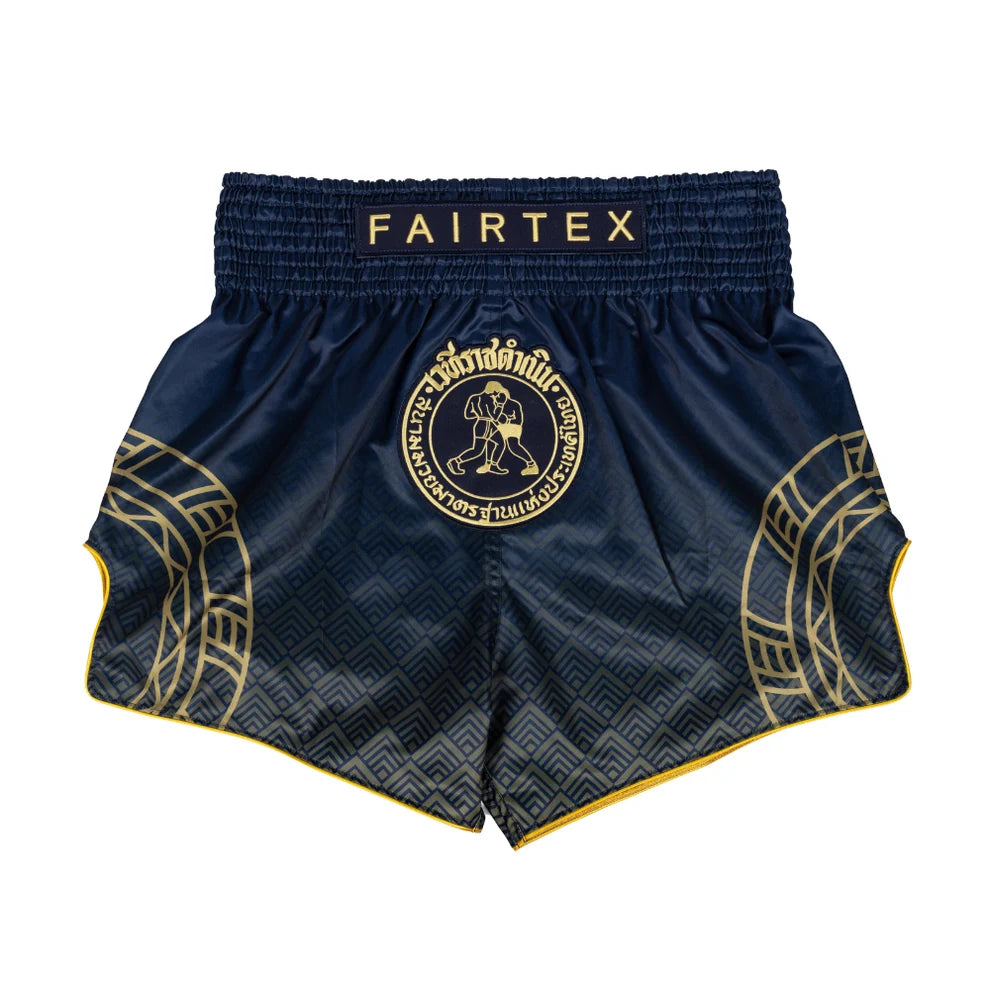 Fairtex - Muay Thai Shorts - Rajadamnern Logo BS-RAJ01 - Navy Blue/Gold