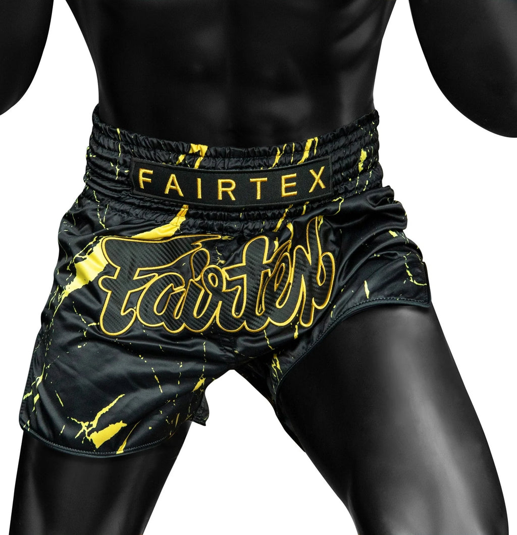Fairtex Muay Thai Shorts - Gold Dropz - KICKPUNCHELBOW