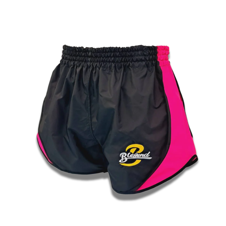 Blegend Boxing Shorts - Black Skull Pink