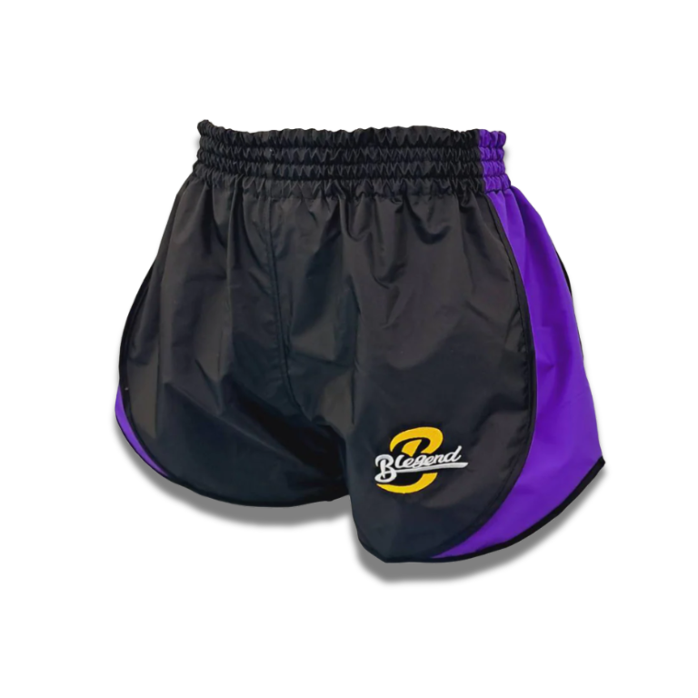Blegend Boxing Shorts - Black Skull Purple