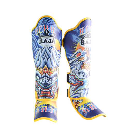 Semi Leather Raja Shin Guards - Hanuman