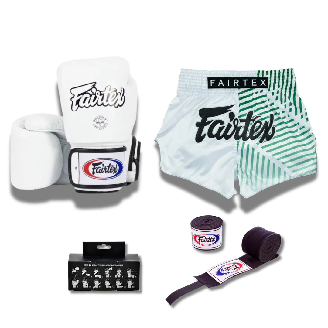 Fairtex Racer White Short Glove Combos