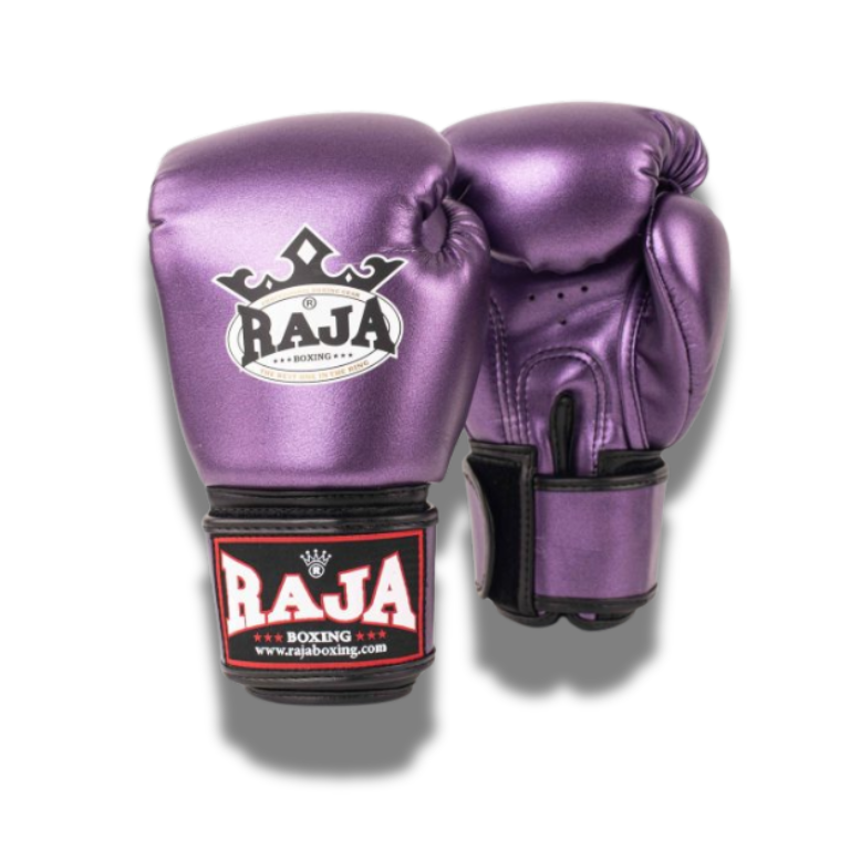 Raja Boxing Gloves  - Semi Leather Metallic Purple
