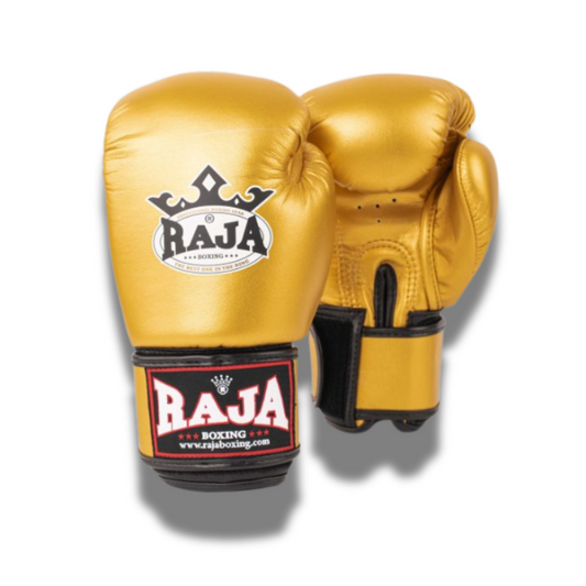 Raja Boxing Gloves  - Semi Leather Metallic Gold
